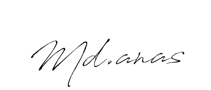 How to make Md.anas name signature. Use Antro_Vectra style for creating short signs online. This is the latest handwritten sign. Md.anas signature style 6 images and pictures png