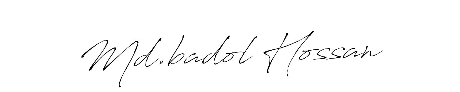 How to make Md.badol Hossan name signature. Use Antro_Vectra style for creating short signs online. This is the latest handwritten sign. Md.badol Hossan signature style 6 images and pictures png