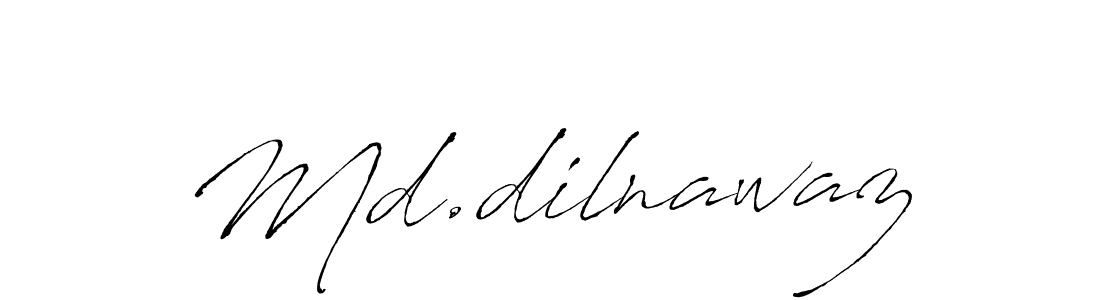 Make a beautiful signature design for name Md.dilnawaz. With this signature (Antro_Vectra) style, you can create a handwritten signature for free. Md.dilnawaz signature style 6 images and pictures png