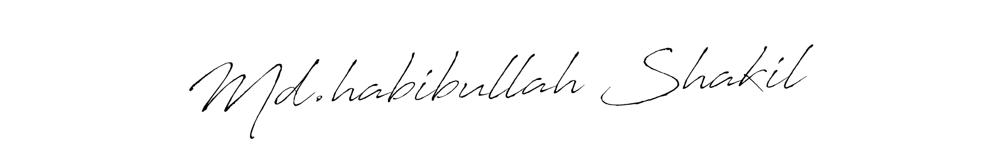 Also You can easily find your signature by using the search form. We will create Md.habibullah Shakil name handwritten signature images for you free of cost using Antro_Vectra sign style. Md.habibullah Shakil signature style 6 images and pictures png