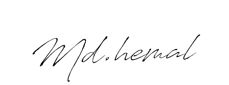 Also You can easily find your signature by using the search form. We will create Md.hemal name handwritten signature images for you free of cost using Antro_Vectra sign style. Md.hemal signature style 6 images and pictures png