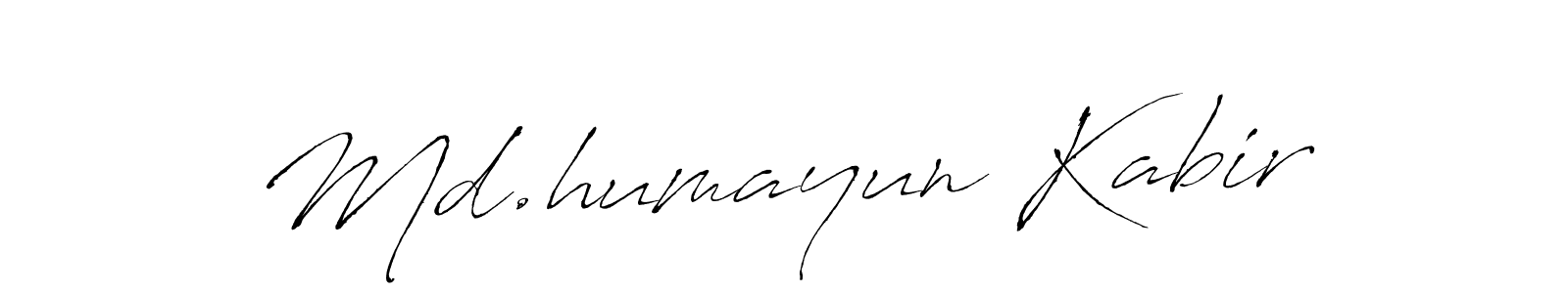 Create a beautiful signature design for name Md.humayun Kabir. With this signature (Antro_Vectra) fonts, you can make a handwritten signature for free. Md.humayun Kabir signature style 6 images and pictures png