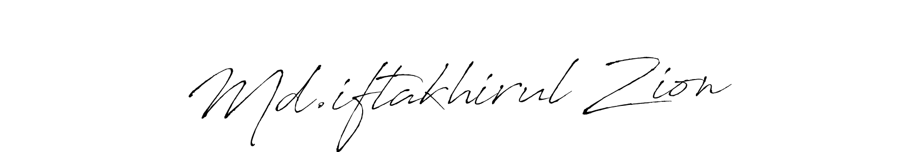 Md.iftakhirul Zion stylish signature style. Best Handwritten Sign (Antro_Vectra) for my name. Handwritten Signature Collection Ideas for my name Md.iftakhirul Zion. Md.iftakhirul Zion signature style 6 images and pictures png