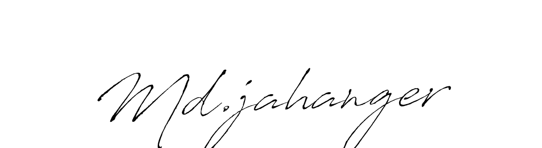 Use a signature maker to create a handwritten signature online. With this signature software, you can design (Antro_Vectra) your own signature for name Md.jahanger. Md.jahanger signature style 6 images and pictures png