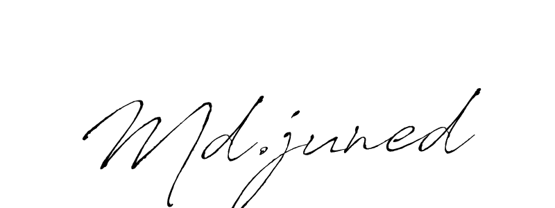 Design your own signature with our free online signature maker. With this signature software, you can create a handwritten (Antro_Vectra) signature for name Md.juned. Md.juned signature style 6 images and pictures png