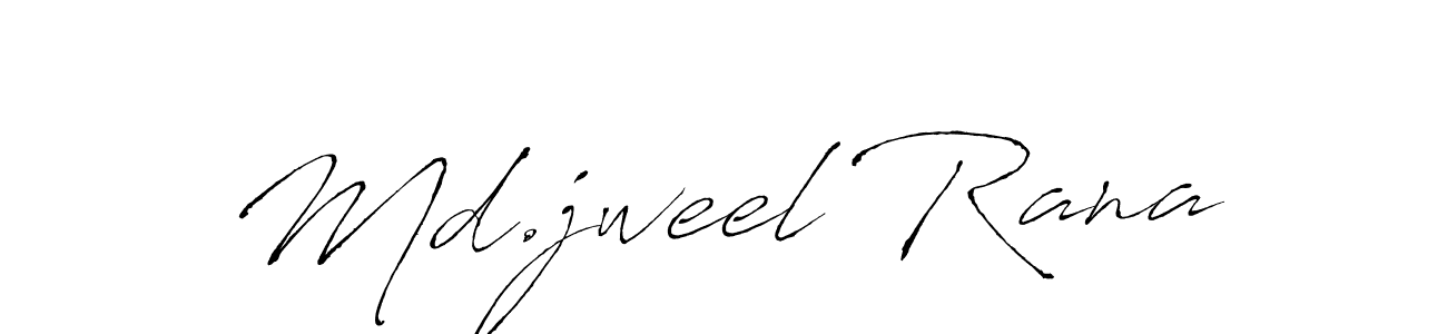 Create a beautiful signature design for name Md.jweel Rana. With this signature (Antro_Vectra) fonts, you can make a handwritten signature for free. Md.jweel Rana signature style 6 images and pictures png