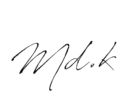 How to Draw Md.k signature style? Antro_Vectra is a latest design signature styles for name Md.k. Md.k signature style 6 images and pictures png