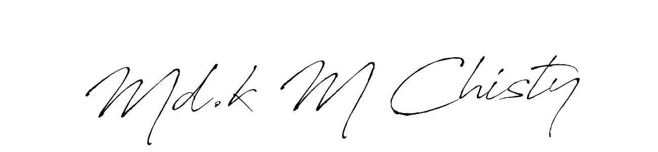 You can use this online signature creator to create a handwritten signature for the name Md.k M Chisty. This is the best online autograph maker. Md.k M Chisty signature style 6 images and pictures png