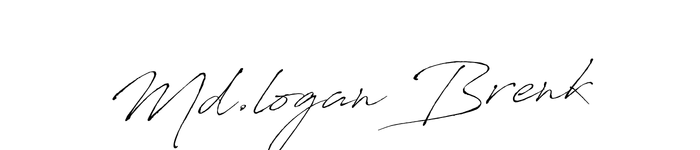 How to make Md.logan Brenk name signature. Use Antro_Vectra style for creating short signs online. This is the latest handwritten sign. Md.logan Brenk signature style 6 images and pictures png