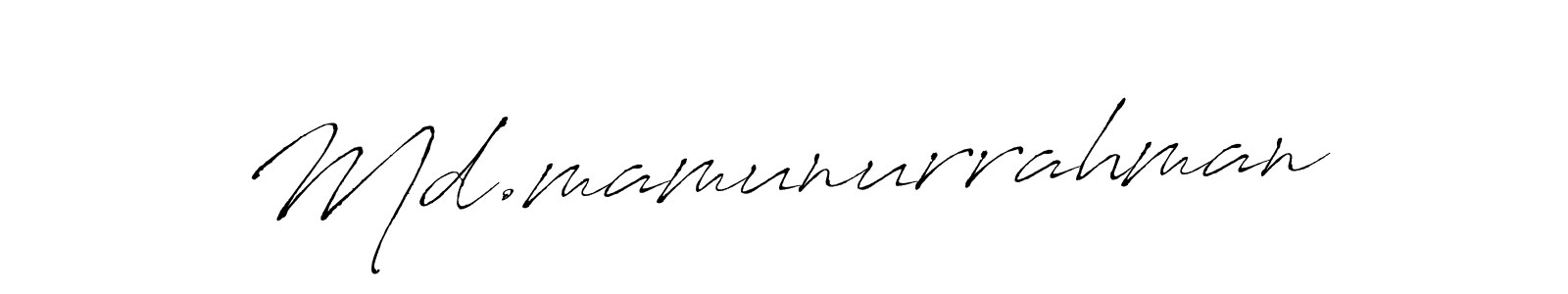 Create a beautiful signature design for name Md.mamunurrahman. With this signature (Antro_Vectra) fonts, you can make a handwritten signature for free. Md.mamunurrahman signature style 6 images and pictures png