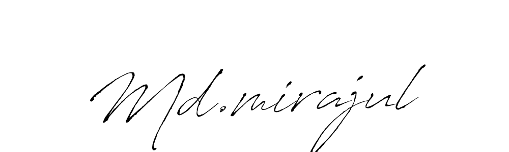 Use a signature maker to create a handwritten signature online. With this signature software, you can design (Antro_Vectra) your own signature for name Md.mirajul. Md.mirajul signature style 6 images and pictures png