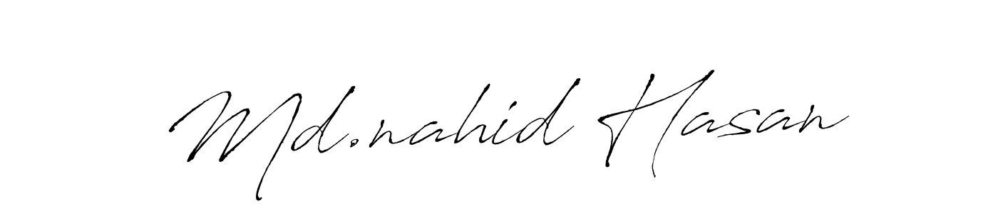 Design your own signature with our free online signature maker. With this signature software, you can create a handwritten (Antro_Vectra) signature for name Md.nahid Hasan. Md.nahid Hasan signature style 6 images and pictures png