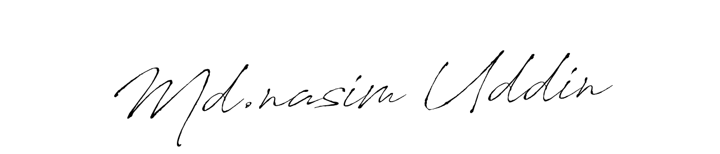 Make a beautiful signature design for name Md.nasim Uddin. With this signature (Antro_Vectra) style, you can create a handwritten signature for free. Md.nasim Uddin signature style 6 images and pictures png