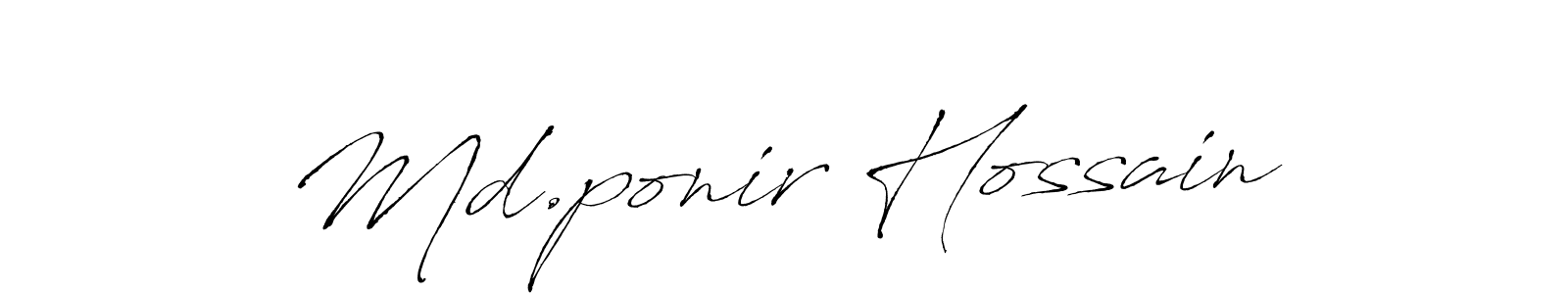 You should practise on your own different ways (Antro_Vectra) to write your name (Md.ponir Hossain) in signature. don't let someone else do it for you. Md.ponir Hossain signature style 6 images and pictures png