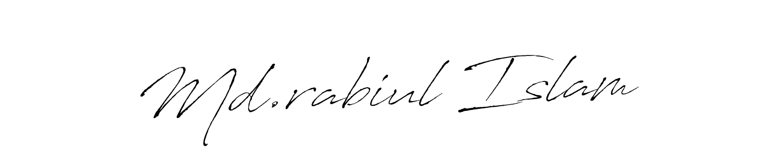 Create a beautiful signature design for name Md.rabiul Islam. With this signature (Antro_Vectra) fonts, you can make a handwritten signature for free. Md.rabiul Islam signature style 6 images and pictures png