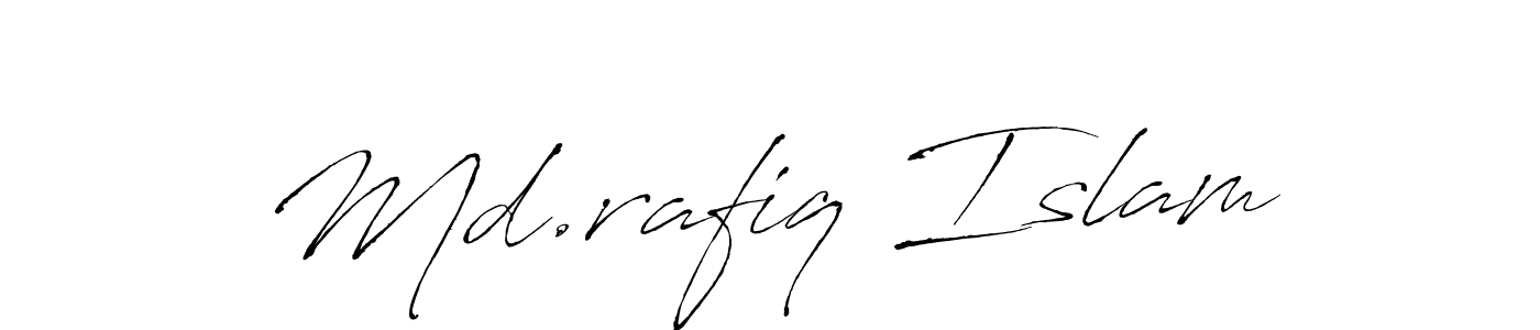 Make a beautiful signature design for name Md.rafiq Islam. With this signature (Antro_Vectra) style, you can create a handwritten signature for free. Md.rafiq Islam signature style 6 images and pictures png