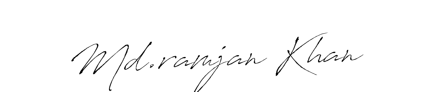 Use a signature maker to create a handwritten signature online. With this signature software, you can design (Antro_Vectra) your own signature for name Md.ramjan Khan. Md.ramjan Khan signature style 6 images and pictures png