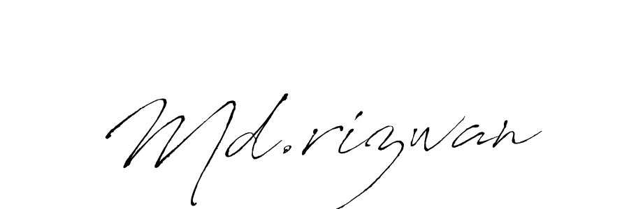 Design your own signature with our free online signature maker. With this signature software, you can create a handwritten (Antro_Vectra) signature for name Md.rizwan. Md.rizwan signature style 6 images and pictures png