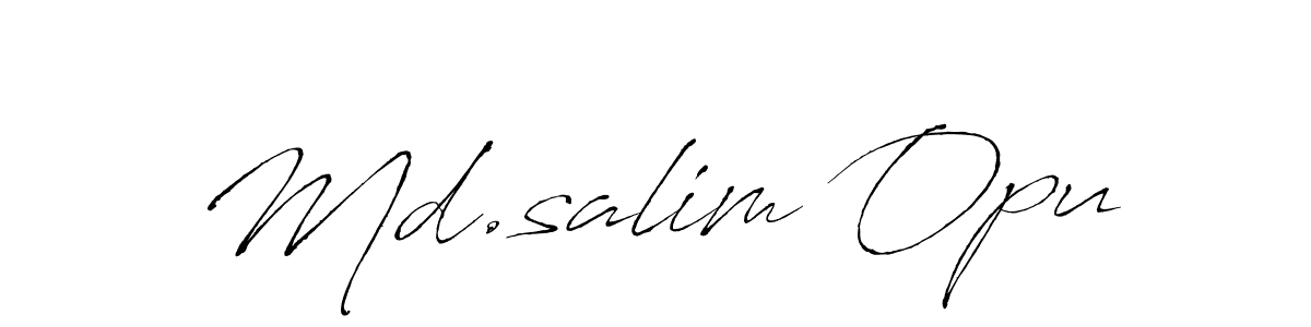 Md.salim Opu stylish signature style. Best Handwritten Sign (Antro_Vectra) for my name. Handwritten Signature Collection Ideas for my name Md.salim Opu. Md.salim Opu signature style 6 images and pictures png