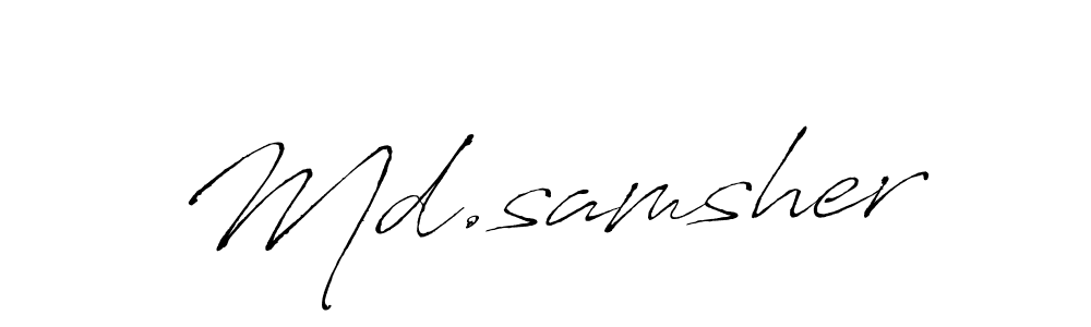 This is the best signature style for the Md.samsher name. Also you like these signature font (Antro_Vectra). Mix name signature. Md.samsher signature style 6 images and pictures png
