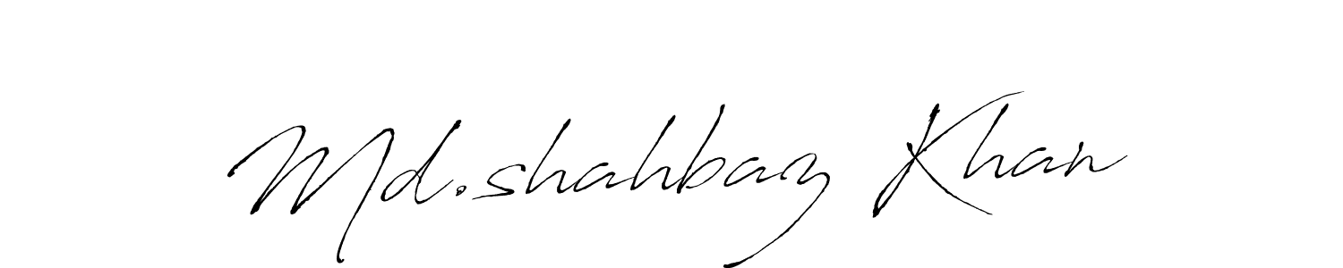 Design your own signature with our free online signature maker. With this signature software, you can create a handwritten (Antro_Vectra) signature for name Md.shahbaz Khan. Md.shahbaz Khan signature style 6 images and pictures png