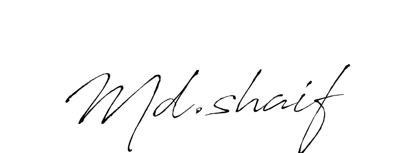 Create a beautiful signature design for name Md.shaif. With this signature (Antro_Vectra) fonts, you can make a handwritten signature for free. Md.shaif signature style 6 images and pictures png