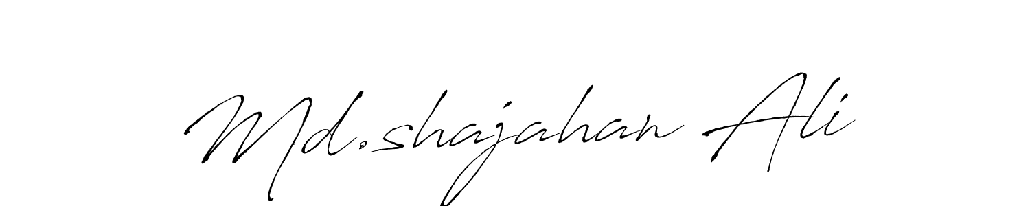 Make a beautiful signature design for name Md.shajahan Ali. With this signature (Antro_Vectra) style, you can create a handwritten signature for free. Md.shajahan Ali signature style 6 images and pictures png