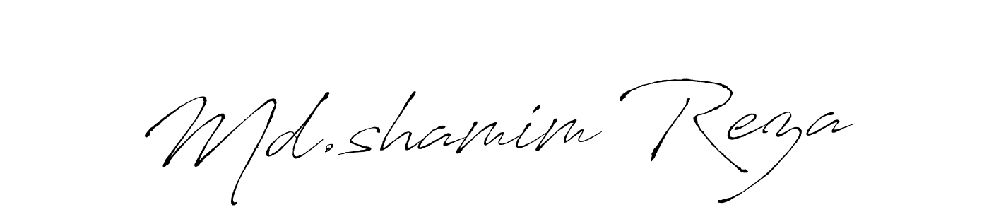 Make a beautiful signature design for name Md.shamim Reza. With this signature (Antro_Vectra) style, you can create a handwritten signature for free. Md.shamim Reza signature style 6 images and pictures png