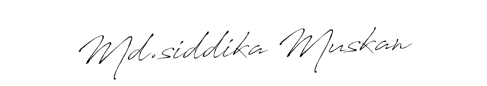 Create a beautiful signature design for name Md.siddika Muskan. With this signature (Antro_Vectra) fonts, you can make a handwritten signature for free. Md.siddika Muskan signature style 6 images and pictures png