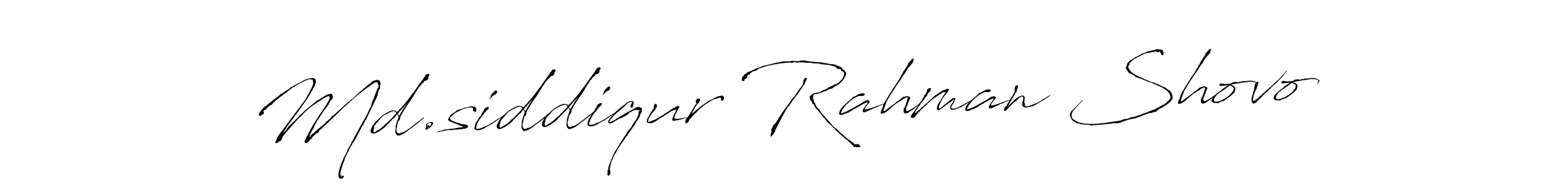 Create a beautiful signature design for name Md.siddiqur Rahman Shovo. With this signature (Antro_Vectra) fonts, you can make a handwritten signature for free. Md.siddiqur Rahman Shovo signature style 6 images and pictures png