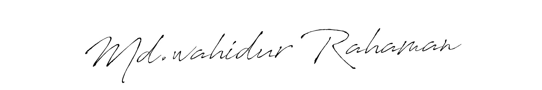 The best way (Antro_Vectra) to make a short signature is to pick only two or three words in your name. The name Md.wahidur Rahaman include a total of six letters. For converting this name. Md.wahidur Rahaman signature style 6 images and pictures png