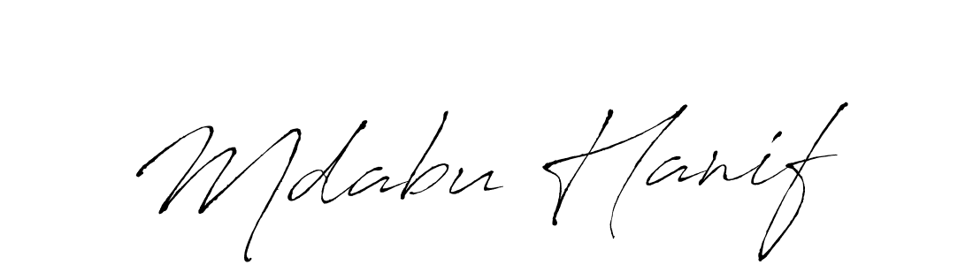 Make a beautiful signature design for name Mdabu Hanif. With this signature (Antro_Vectra) style, you can create a handwritten signature for free. Mdabu Hanif signature style 6 images and pictures png