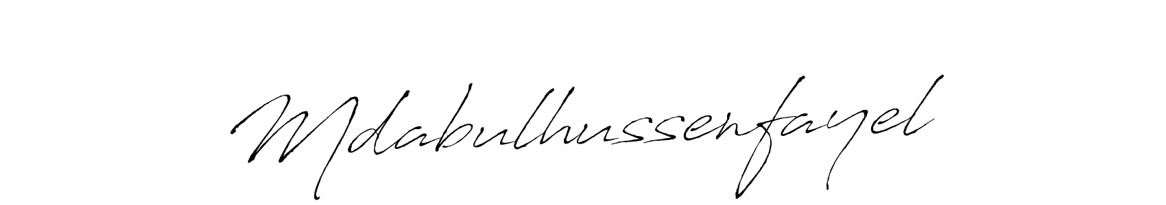 Design your own signature with our free online signature maker. With this signature software, you can create a handwritten (Antro_Vectra) signature for name Mdabulhussenfayel. Mdabulhussenfayel signature style 6 images and pictures png