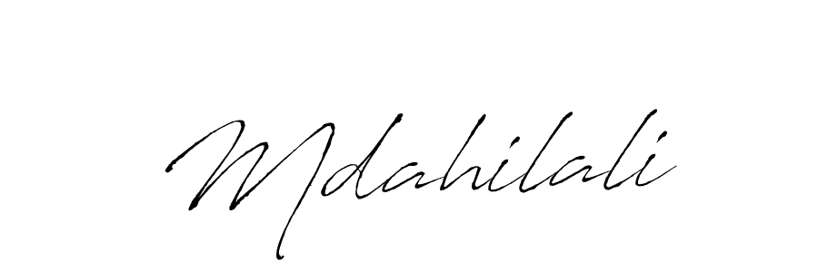 Mdahilali stylish signature style. Best Handwritten Sign (Antro_Vectra) for my name. Handwritten Signature Collection Ideas for my name Mdahilali. Mdahilali signature style 6 images and pictures png