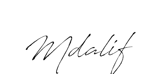 Design your own signature with our free online signature maker. With this signature software, you can create a handwritten (Antro_Vectra) signature for name Mdalif. Mdalif signature style 6 images and pictures png