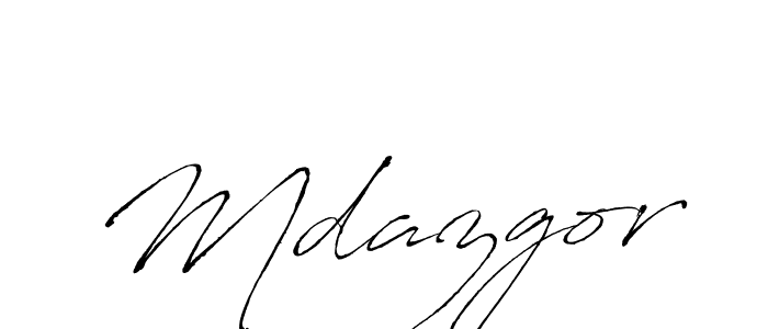 Make a beautiful signature design for name Mdazgor. With this signature (Antro_Vectra) style, you can create a handwritten signature for free. Mdazgor signature style 6 images and pictures png