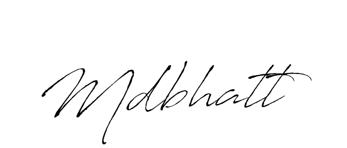 Make a beautiful signature design for name Mdbhatt. With this signature (Antro_Vectra) style, you can create a handwritten signature for free. Mdbhatt signature style 6 images and pictures png