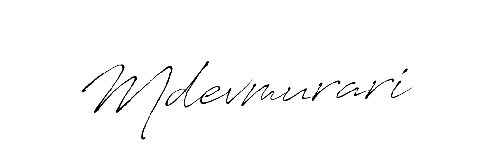 Create a beautiful signature design for name Mdevmurari. With this signature (Antro_Vectra) fonts, you can make a handwritten signature for free. Mdevmurari signature style 6 images and pictures png