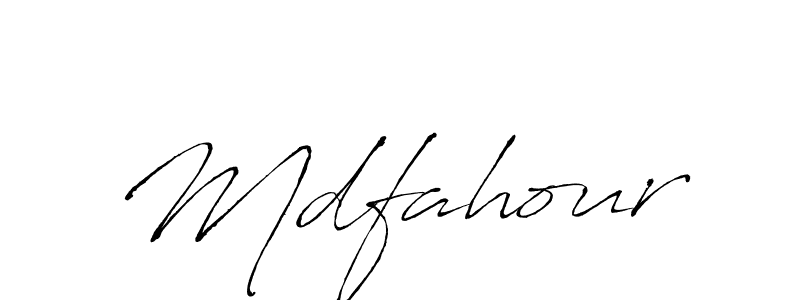 Make a beautiful signature design for name Mdfahour. With this signature (Antro_Vectra) style, you can create a handwritten signature for free. Mdfahour signature style 6 images and pictures png
