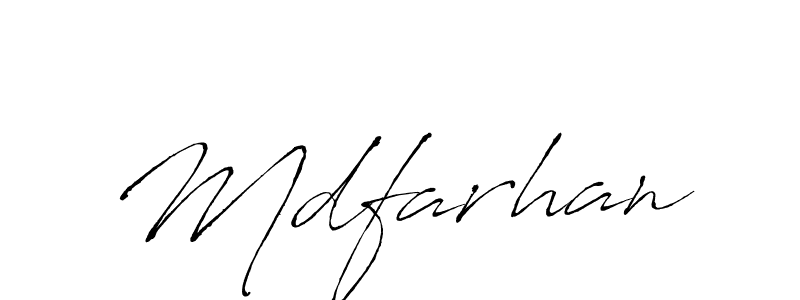 Design your own signature with our free online signature maker. With this signature software, you can create a handwritten (Antro_Vectra) signature for name Mdfarhan. Mdfarhan signature style 6 images and pictures png