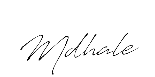 Design your own signature with our free online signature maker. With this signature software, you can create a handwritten (Antro_Vectra) signature for name Mdhale. Mdhale signature style 6 images and pictures png