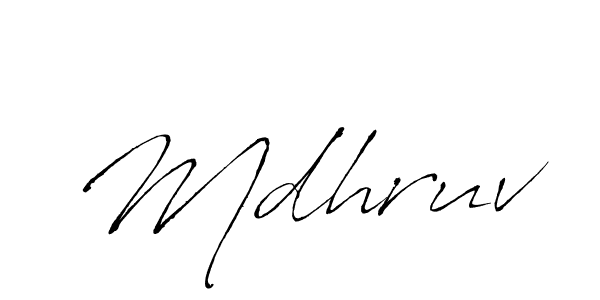Create a beautiful signature design for name Mdhruv. With this signature (Antro_Vectra) fonts, you can make a handwritten signature for free. Mdhruv signature style 6 images and pictures png