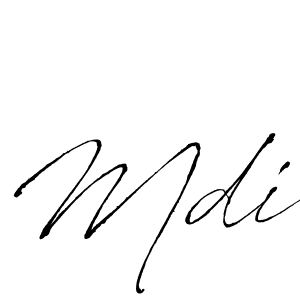 Make a beautiful signature design for name Mdi. With this signature (Antro_Vectra) style, you can create a handwritten signature for free. Mdi signature style 6 images and pictures png