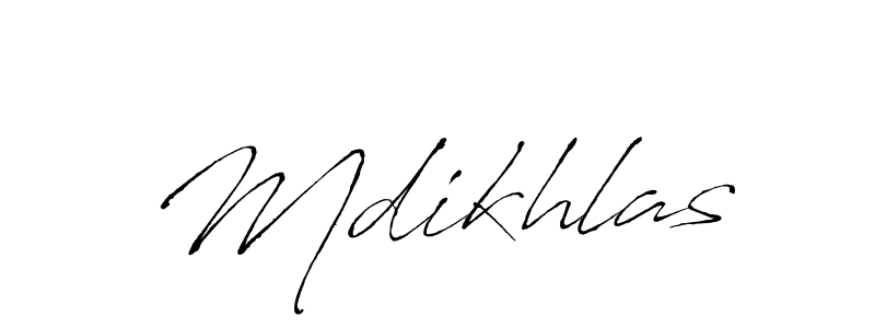 Create a beautiful signature design for name Mdikhlas. With this signature (Antro_Vectra) fonts, you can make a handwritten signature for free. Mdikhlas signature style 6 images and pictures png