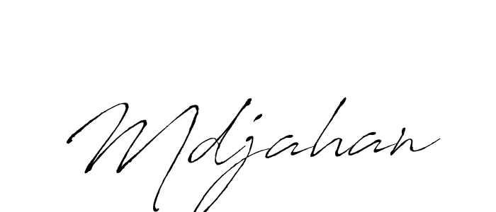 Use a signature maker to create a handwritten signature online. With this signature software, you can design (Antro_Vectra) your own signature for name Mdjahan. Mdjahan signature style 6 images and pictures png