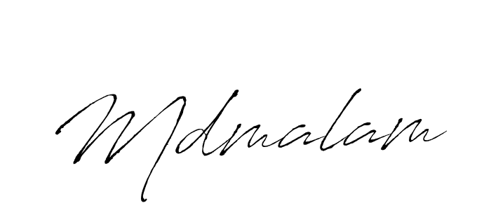 How to make Mdmalam signature? Antro_Vectra is a professional autograph style. Create handwritten signature for Mdmalam name. Mdmalam signature style 6 images and pictures png