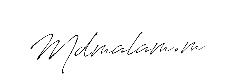 Use a signature maker to create a handwritten signature online. With this signature software, you can design (Antro_Vectra) your own signature for name Mdmalam.m. Mdmalam.m signature style 6 images and pictures png