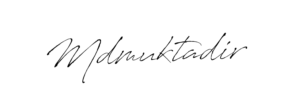 How to make Mdmuktadir signature? Antro_Vectra is a professional autograph style. Create handwritten signature for Mdmuktadir name. Mdmuktadir signature style 6 images and pictures png