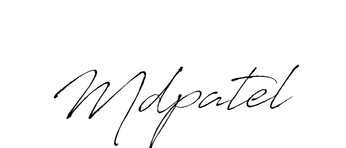 How to make Mdpatel signature? Antro_Vectra is a professional autograph style. Create handwritten signature for Mdpatel name. Mdpatel signature style 6 images and pictures png