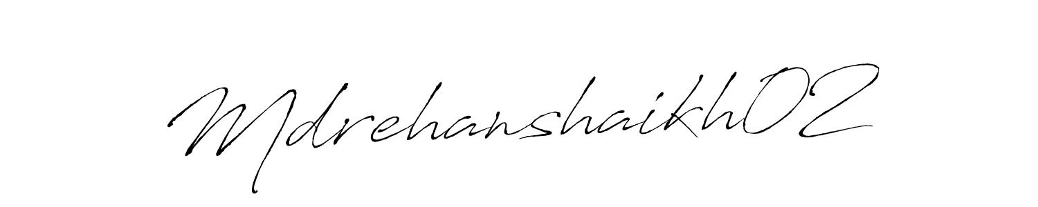 The best way (Antro_Vectra) to make a short signature is to pick only two or three words in your name. The name Mdrehanshaikh02 include a total of six letters. For converting this name. Mdrehanshaikh02 signature style 6 images and pictures png